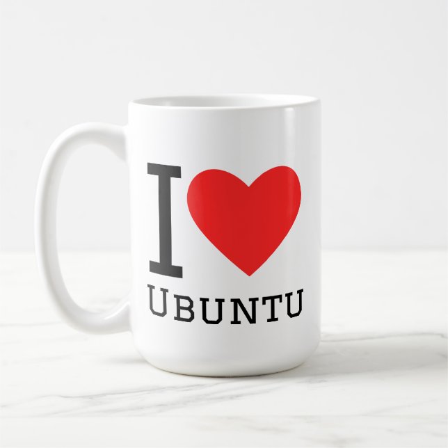Mug J'aime ubuntu (Gauche)