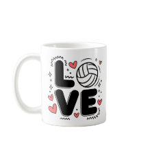 J'aime Volleyball Joueuse de Volleyball Mignonne F