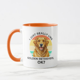Mug J'aime vraiment beaucoup les Golden Retrievers, OK