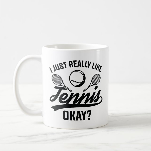 Mug J'Aime Vraiment Le Tennis D'Accord (Gauche)