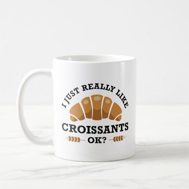 Mug J'Aime Vraiment Les Croissants Ok (Gauche)