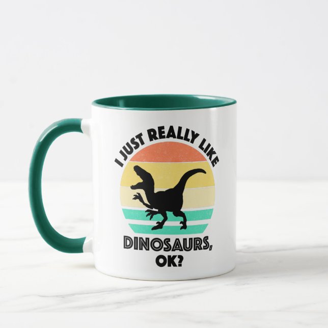 Mug J'Aime Vraiment Les Dinosaures, OK ? (Gauche)