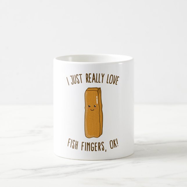 Mug J'Aime Vraiment Les Doigts De Poisson, Ok ! Cute K (Centre)