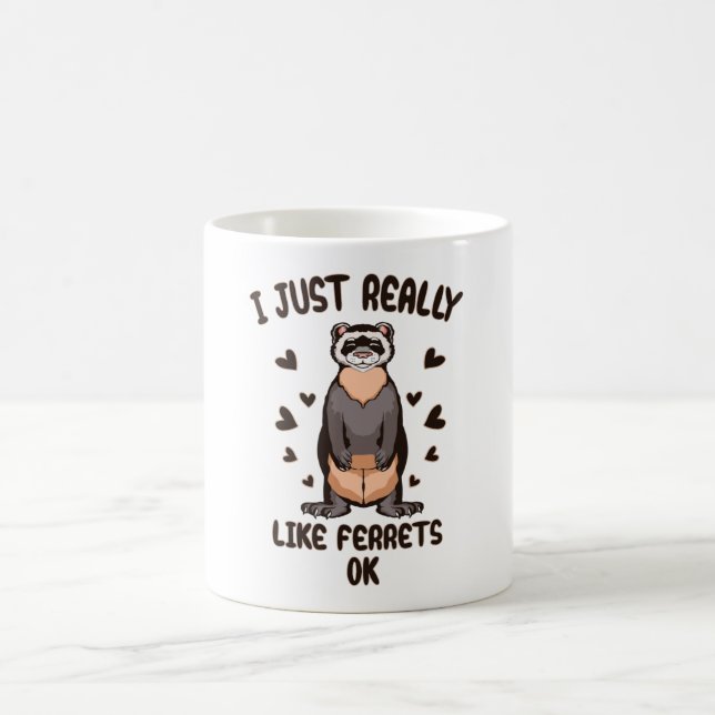 Mug J'aime vraiment les furets, ok ? (Centre)