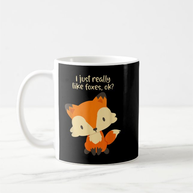 Mug J'Aime Vraiment Les Renards OK - Mignonne Fox (Gauche)
