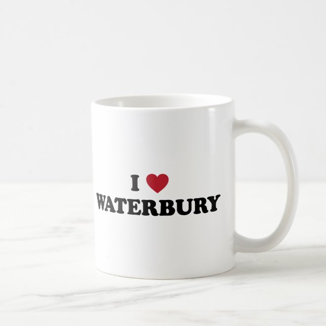 Mug J'aime Waterbury le Connecticut (Droite)