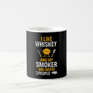 Mug J'Aime Whiskey My Smoke 3 personnes Funny BBBQ