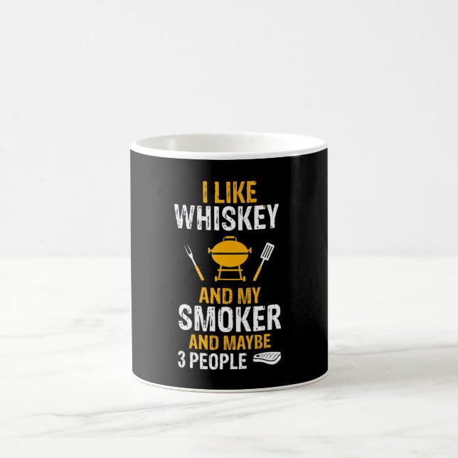 Mug J'Aime Whiskey My Smoke 3 personnes Funny BBBQ (Centre)