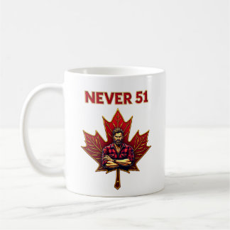 Mug Jamais 51, Canada Drapeau canadien Feuille d'érabl