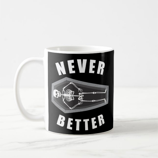Mug Jamais Meurt À L'Intérieur Du Squelette Halloween (Gauche)