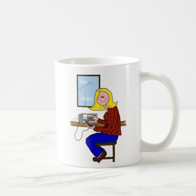 Mug Jambon femelle avec les cheveux blonds (Droite)