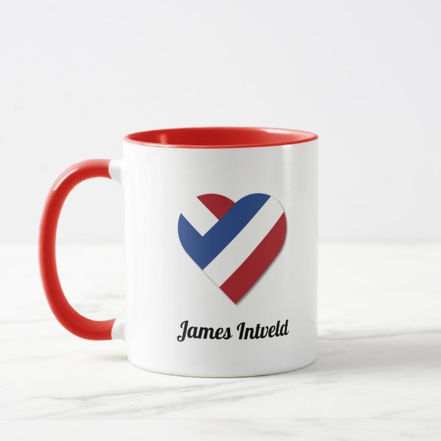 Mug James Intveld with Netherlands Heart Flag (Gauche)