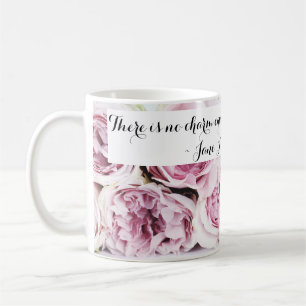 Mug Jane Austen Emma Citation Livre Rose Florale Rose