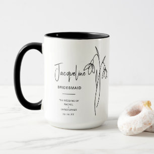Mug janvier Bridesmaid   Fleur de naissance à la neige