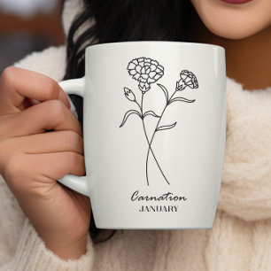 Mug Janvier Mois de naissance Fleur