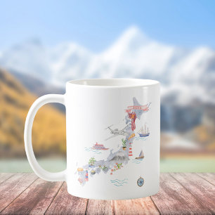 Mug Japon Carte illustrée Culture japonaise