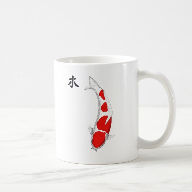 Mug Japonais Koi Kohaku Feng Shui Wood (Droite)