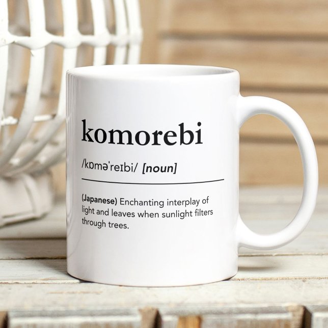 Mug Japonais Mot minimaliste Nature esthétique Komoreb (Créateur téléchargé)