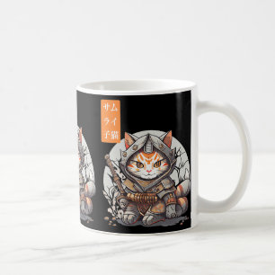 Mug Japonais Samurai Guerrier Kawaii Chat Anime Lover