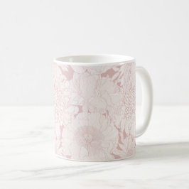 Mug Jardin à la main et fleurs tropicales.