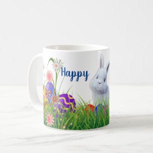 Mug Jardin anglais Lapin de Pâques joyeux et œufs colo