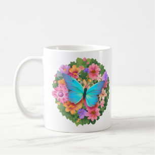 Mug Jardin aux fleurs de papillons