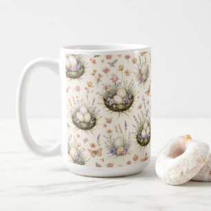 Mug Jardin Cottagecore Œufs de Pâques Nids Bota Vintag