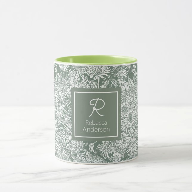 Mug Jardin de campagne australien personnalisé - Sage (Centre)