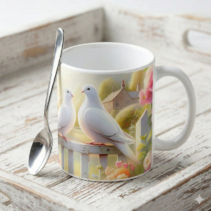 Mug Jardin de Cottage aux Colombes Blanches
