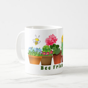 Mug Jardin de fleurs de cactus amical pour abeilles mi