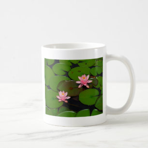 Mug Jardin de fleurs de laine d'eau de lotus rose,
