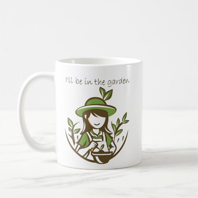 Mug Jardin de jardinage mignon (Gauche)