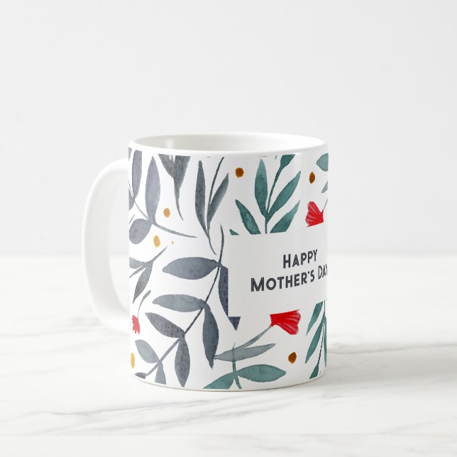 Mug Jardin de l'aquarelle magique Fête des mères (Devant gauche)