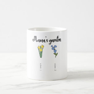 Mug Jardin de maman personnalisé avec 2 petits-enfants