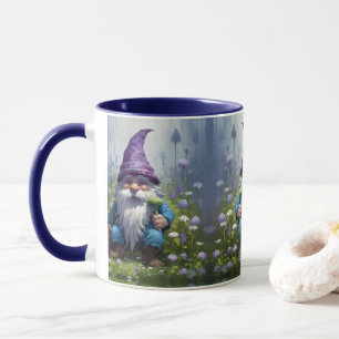 Mug Jardin de printemps bleu Gnome