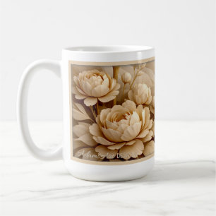 Mug Jardin De Roses Sépia Élégant - Art Floral