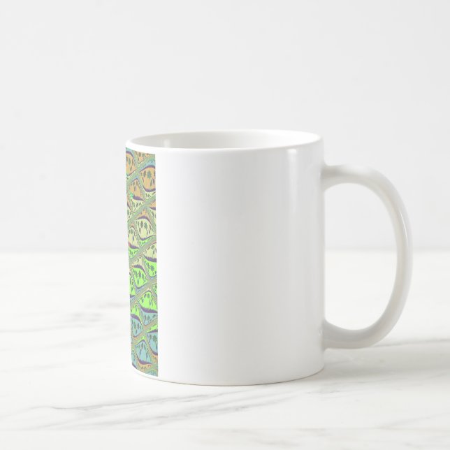 Mug Jardin Éclectique Enchantant À damiers Beauté Flor (Droite)