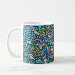 Mug Jardin fantaisiste de Pebble Chat Gris et Floral L