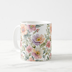 Mug Jardin floral délicatement teinté