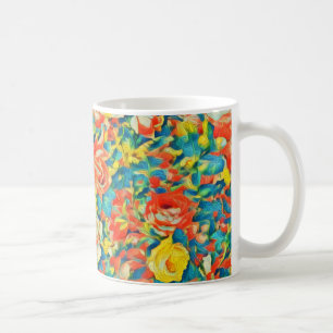 Mug Jardin Floral Floral Fleuri de couleur vive Art fi