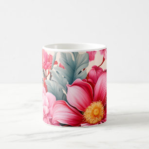 Mug Jardin floral tropical rose exotique
