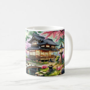 Mug Jardin japonais serein à Dusk Painting