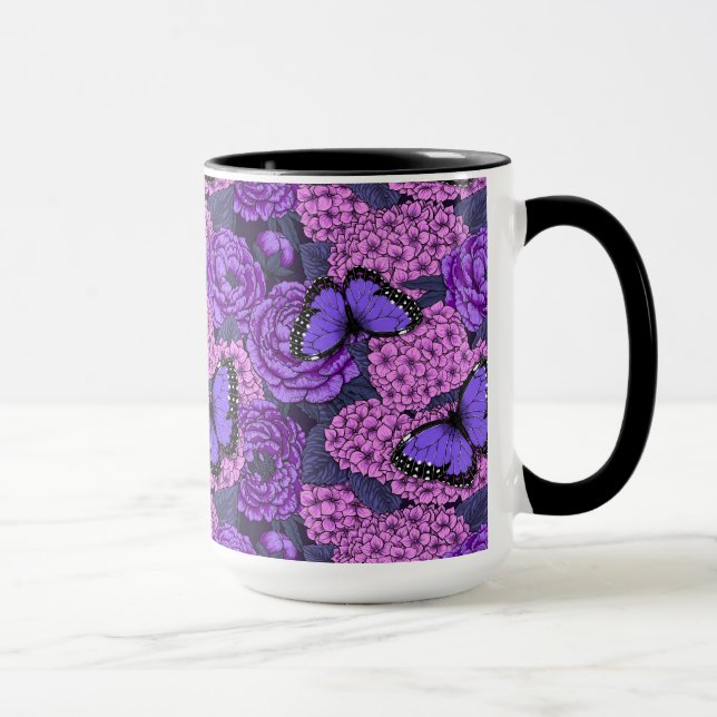Mug Jardin morpho bleu 2 (Droite)