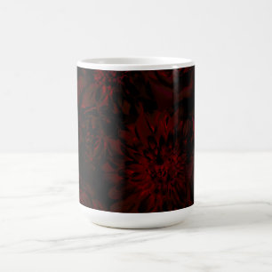 Mug Jardin sombre fleurs rouges romantiques gothiques 