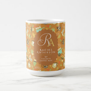 Mug Jardinier Monogramme Brun Argile