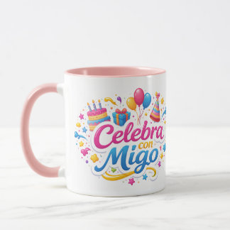 Mug Jarra Personalizada “Celebra Conmigo” | Ideal para