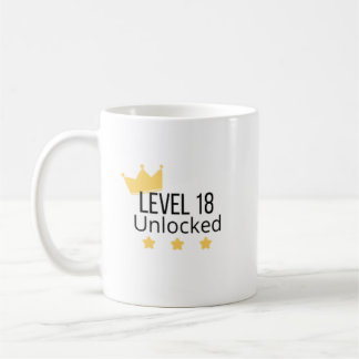 Mug Jaune Anniversaire Niveau 18 Débloqué