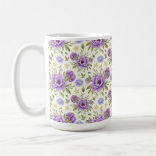 MUG JAUNE AUX TONS DE FLEURS D'EAU VIOLENTES