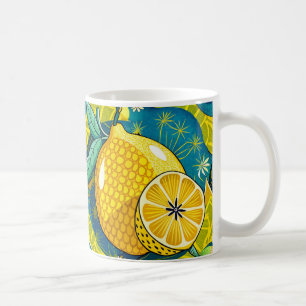 Mug Jaune citron et jardin d'abeilles
