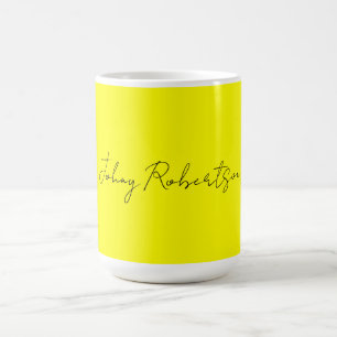Mug Jaune Clair Élégant Professionnel Moderne